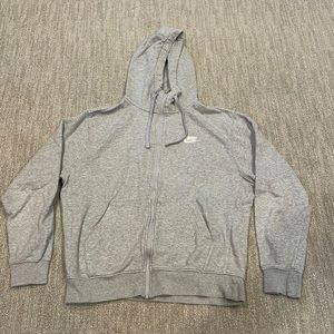 Nike gray zip hoodie